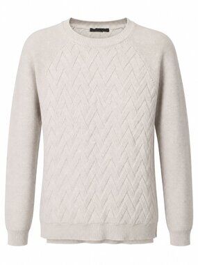 Cyrus Preppy Basket Weave Neutral sweater medium